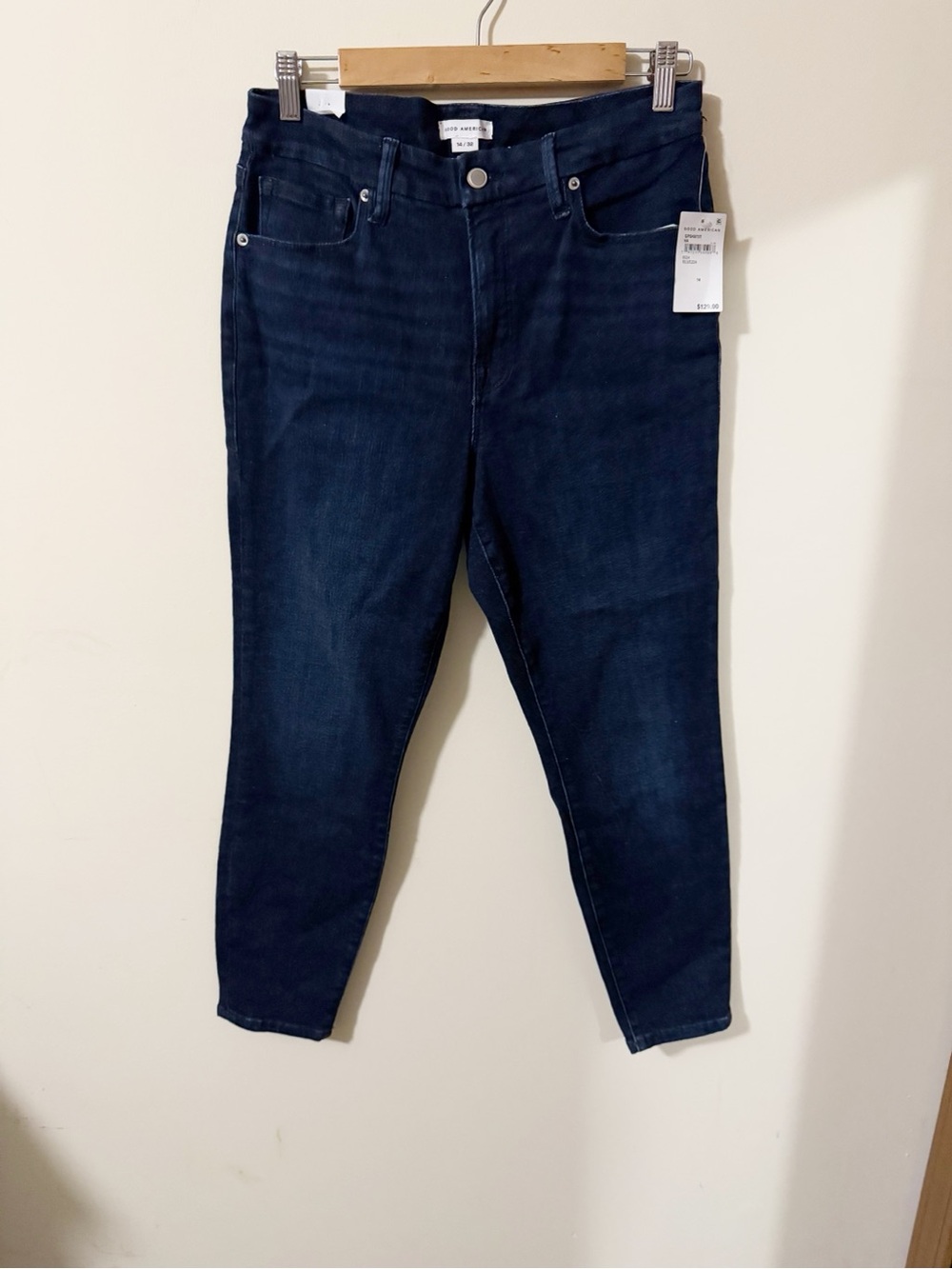 NWT Good American Womens Good Petite Skinny Jeans Size 14 / 32